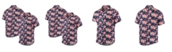 FOCO Men's Navy Boston Red Sox Floral Linen Button-Up Shirt